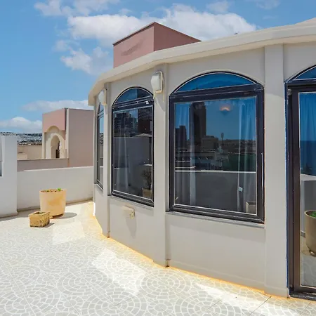 Elegant Penthouse With 5 Terraces & 180 Views In St Julian's By Solea